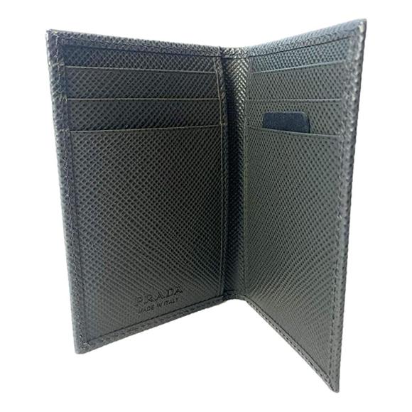 Prada Mens Saffiano Leather Vertical Card Black - Picture 6 of 8